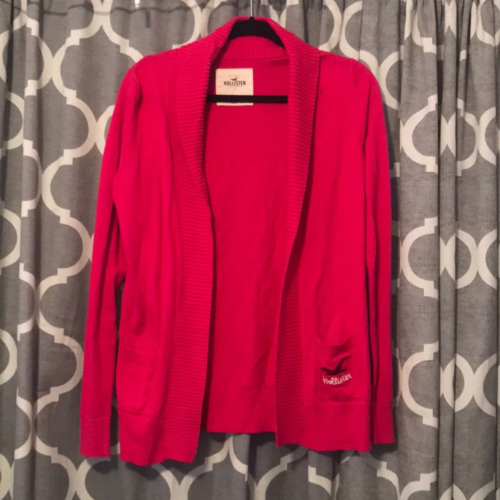 hot pink cardigan
